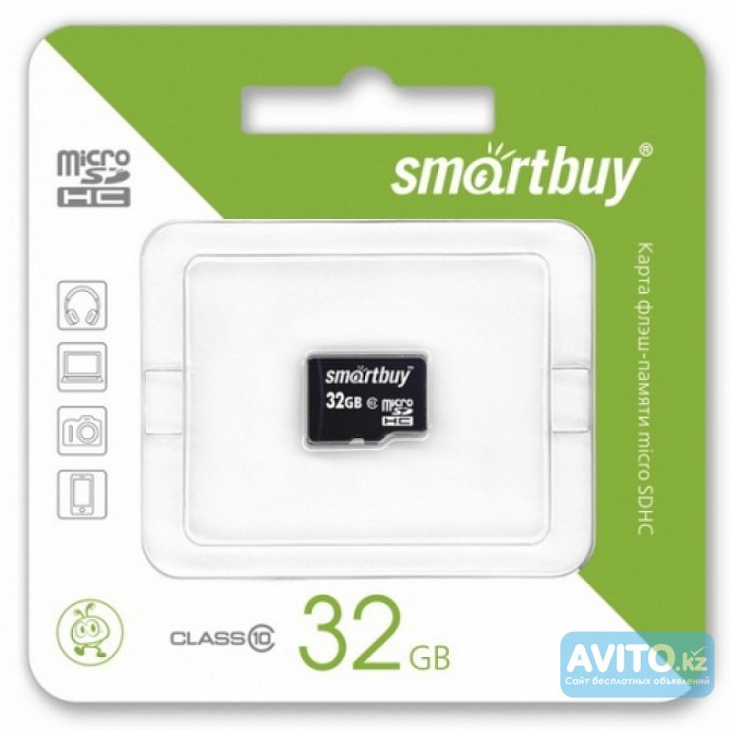 Продам Карта памяти MicroSD Smartbuy 32GB (class 10) оптом от 30шт. Алматы - изображение 1