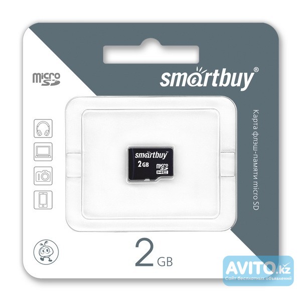 Продам Карта памяти MicroSD Smartbuy 2GB (class 4) оптом от 30шт. Алматы - изображение 1