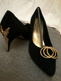 Продам женские туфли черные, замшевые 38 размер Костанай