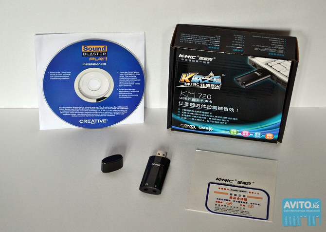Новая внешняя USB звуковая карта K-mic KM720 (EAX HD, CMSS) Астана - изображение 1