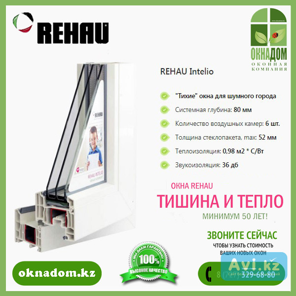 Пластиковые окна Rehau (рехау) Алматы - изображение 1