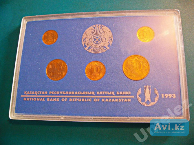 Казахстан. Комплект тиынов (1993 г.) - в состоянии Proof. Павлодар - изображение 1