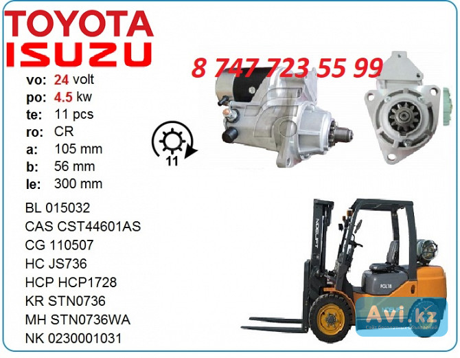 Стартер на погрузчик Toyota 028000-5300 Алматы - изображение 1