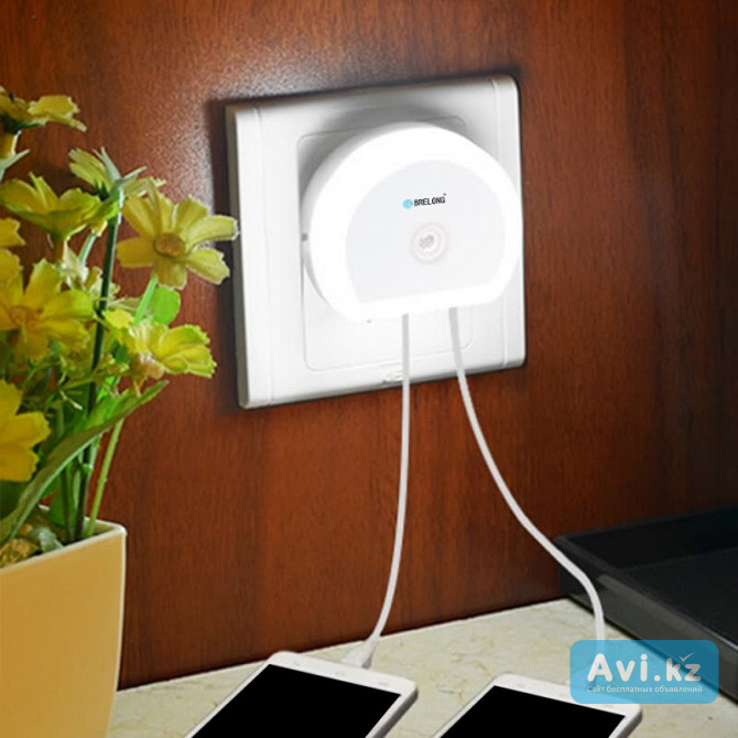 Ночник Led + двойное Usb зарядное устройство Шымкент - изображение 1