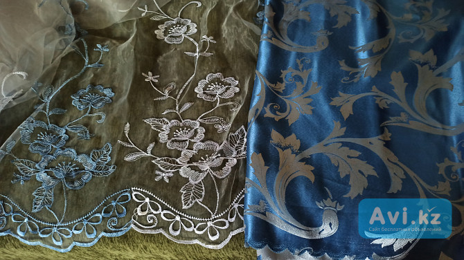 Готовый комплект штор с тюлем Алматы - изображение 1