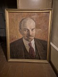 Картина большой портрет Ленина 110х90см А.кириллов 81г Алматы