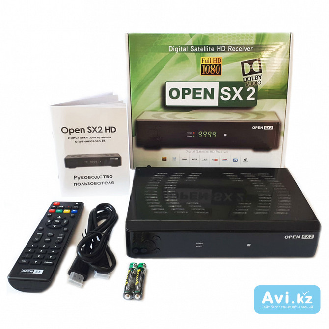 Open Sx2 HD - спутниковый Dvb-s/s2/t2-mi ресивер, поддержка Iptv и внешних Usb Wi-fi Алматы - изображение 1