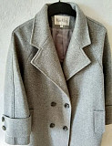Новое пальто Maxmara пепельно-серого цвета, размер 48 Астана