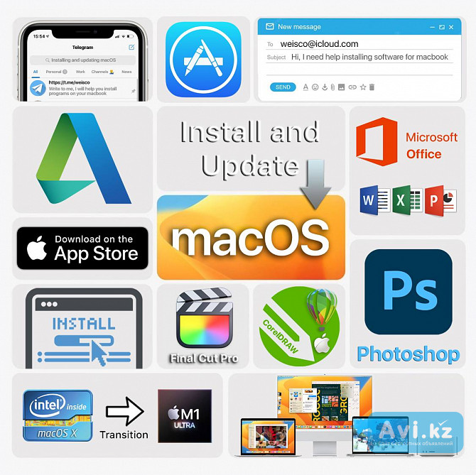 Установка Обновление Mac OS X Нур-султан Apple программы Adobe Macbook Астана - изображение 1