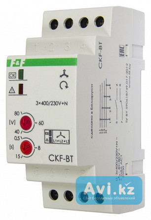Реле контроля наличия, асимметрии и чередования фаз Ckf-bt Евроавтоматика Астана - изображение 1