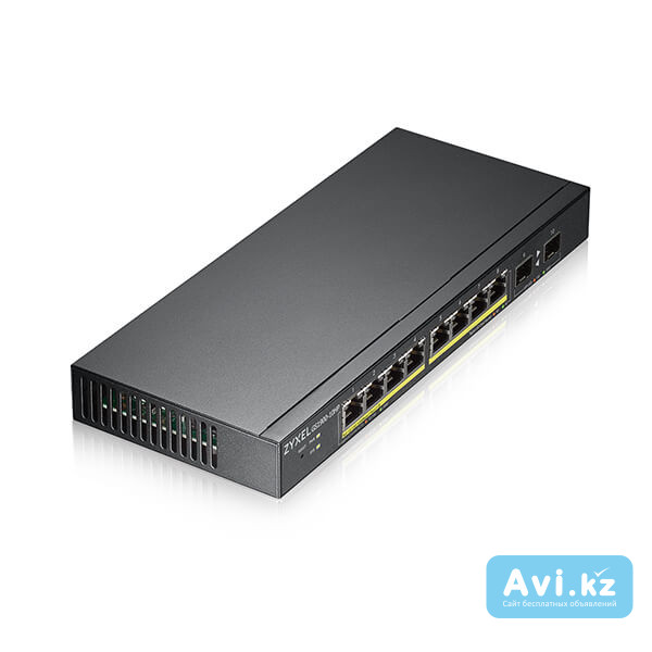 8-портовый гигабитный Poe коммутатор + 2sfp Zyxel Gs1900-10hp Алматы - изображение 1