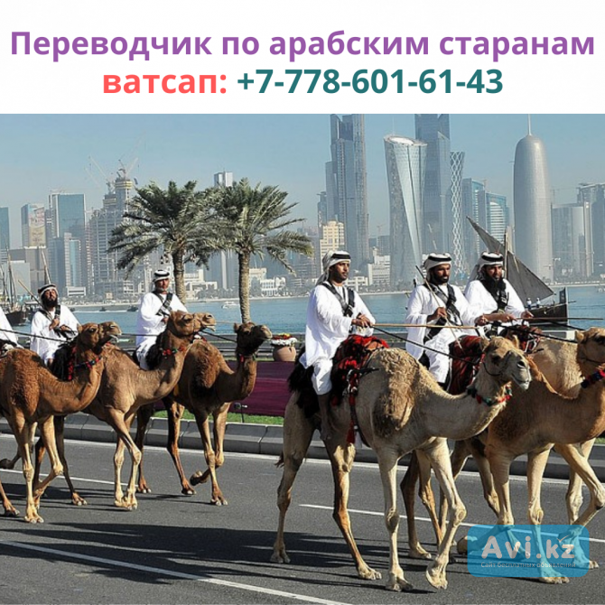 Помогу наладить контакты с арабской стороной, тел.+77786016143 Алматы - изображение 1