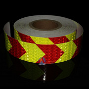 Светоотражающая лента, самоклеящаяся, желто-красная, 5 см доставка из г.Алматы