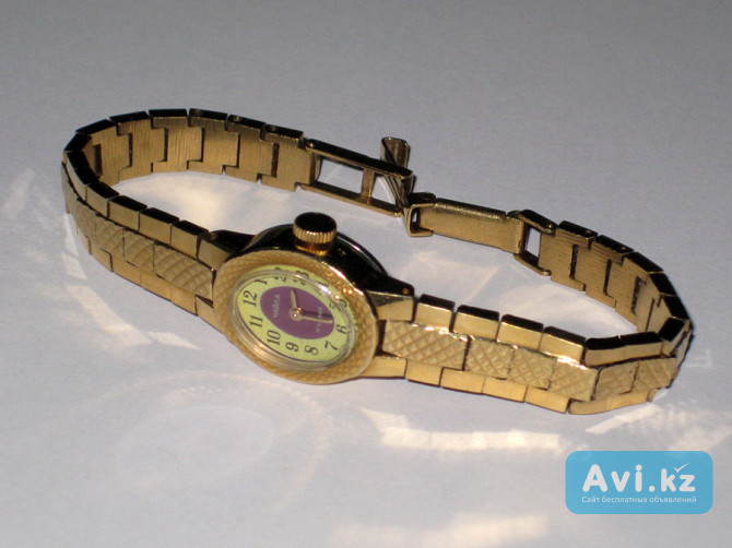 Позолоченные часы - браслет Чайка 17 камней, 17см Алматы - изображение 1