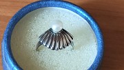 Серебряное кольцо с натуральным жемчугом 17р 925 Алматы