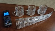 Советский хрусталь кружки рог Алматы