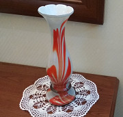 Изящная, интерьерная ваза 28см молочное стекло Алматы