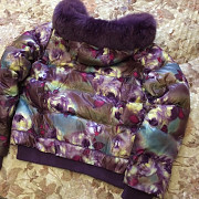 Яркая куртка - пуховик с капюшоном, 48 размер Алматы