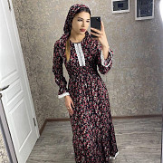 Нежное Платье с Платком (турция)в пол, красное, черное, розовое, вечернее, летнее Алматы