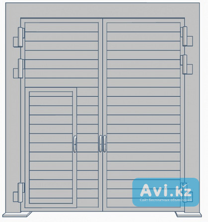 Ворота стальные наружные ВР 36х36-ухл1, серия 1.435.9-17 Астана - изображение 1