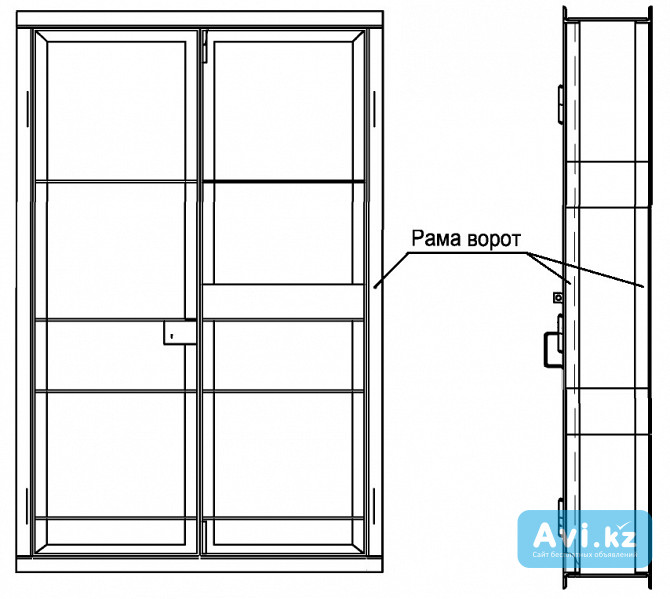 Ворота стальные не утепленные ТП Астана - изображение 1