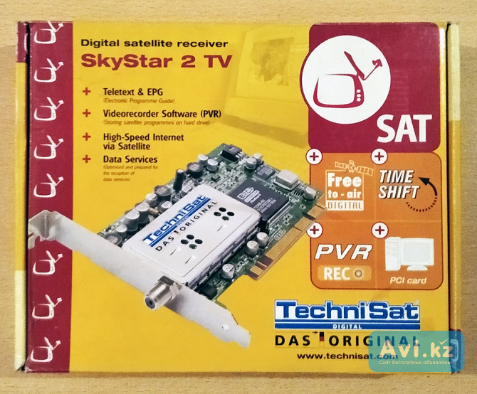 Sky Star 2 TV - Dvb-s/s2 ресивер, Pci плата для компьютера Алматы - изображение 1