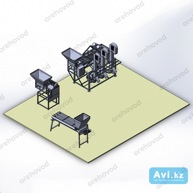 Промышленная линия по переработке ореха со встроенной аспирацией (100 кг/ч) Алматы - изображение 1