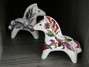 Фарфоровая статуэтка скульптура лошадка Ифз узоры позолота Алматы