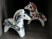 Фарфоровая статуэтка скульптура лошадка Ифз узоры позолота Алматы