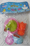 Набор резиновых игрушек-пищалок с сачком доставка из г.Алматы