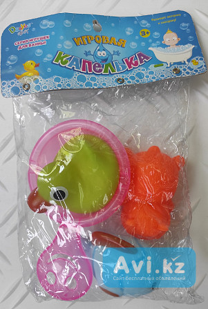 Набор резиновых игрушек-пищалок с сачком Алматы - изображение 1