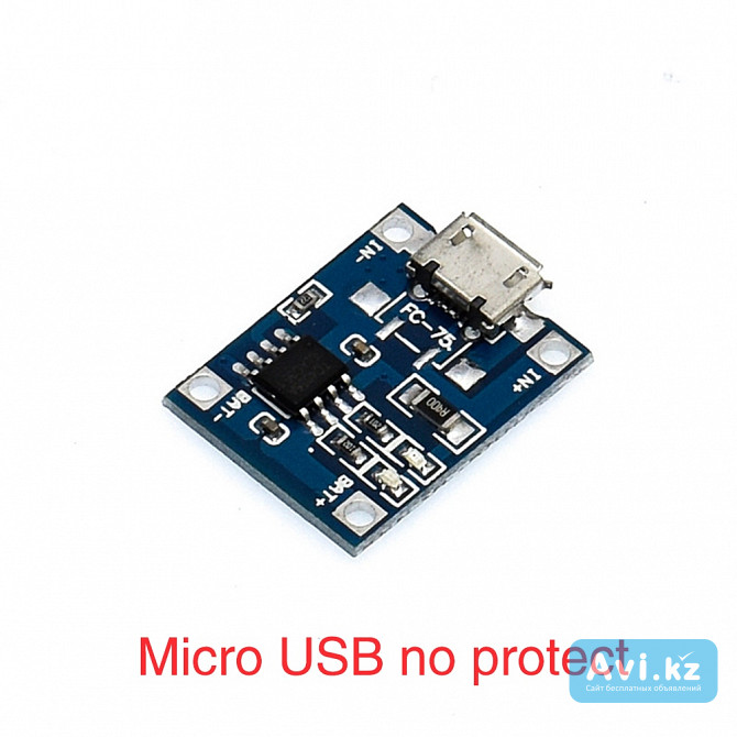 Модуль Tp4056 Micro Usb заряда Li ion аккумулятор 18650 Шымкент - изображение 1