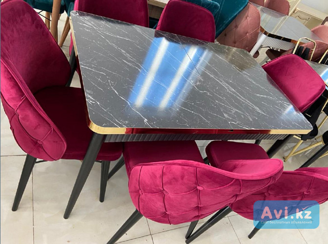 Раскладные обеденные столы и стулья на кухню и в зал с доставкой и сборкой Шымкент - изображение 1