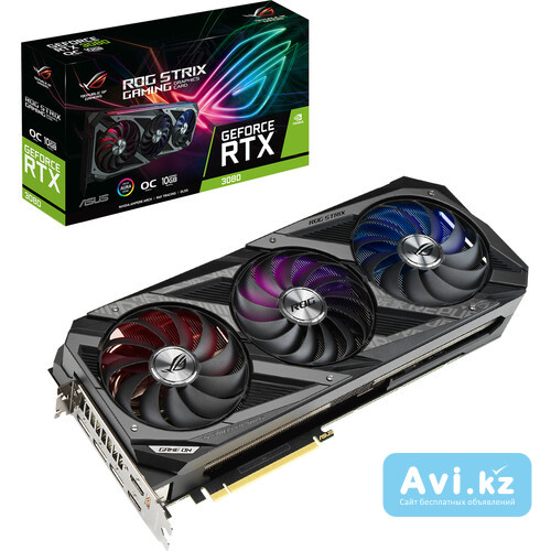 Asus Geforce Rtx 3080 Republic of Gamers Strix Gaming OC Graphics Card Кокшетау - изображение 1