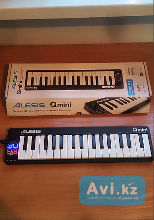 Миди-клавиатура, Midi-контроллер Alesis Q Mini. С коробкой и гарантией Алматы - изображение 1