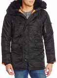 Зимняя куртка-парка Аляска Alpha Industries Slim Fit N-3b Black/orange Алматы