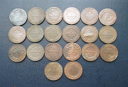 Подборка монет империи 2 коп (20шт) 1869-16гг Петропавловск