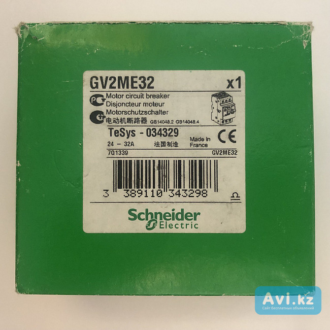 Schneider Electric Tesys Gv2 МЕ 32а Москва - изображение 1