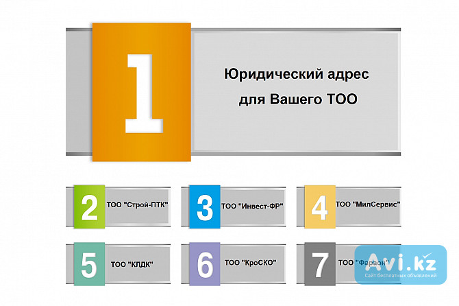Юридический адрес для Вашей компании в Алматы Алмалинский район Алматы - изображение 1