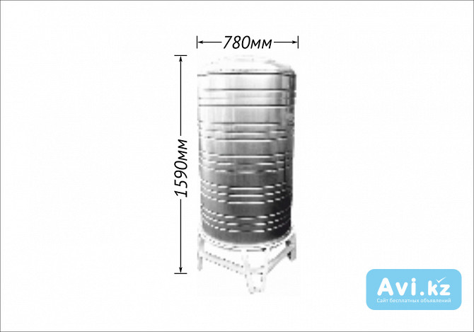 Ауыз суға арналған тот баспайтын ыдыс (500l) / Ёмкость нержавеющая для питьевой воды (500l) Алматы - изображение 1