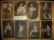 Коллекция старинных черно-белых открыток. Эротика. Ню Москва