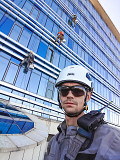 Высотный клининг / Мойка фасада / Промышленные альпинисты Алматы