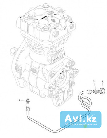 Трубка воздушного компрессора Perkins 3524a003 Астана - изображение 1