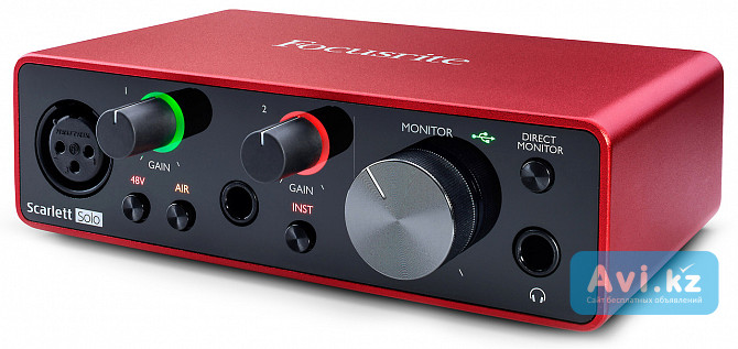 Звуковая карта Focusrite Scarlett Solo 3rd Gen Алматы - изображение 1