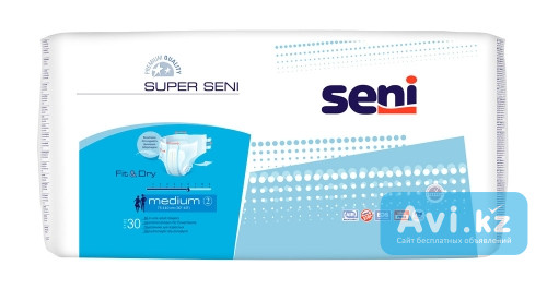 Подгузники для взрослых Seni Super Medium (2) Алматы - изображение 1