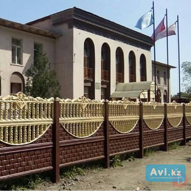 Декоративные бетонные ограждения Еврозаборы Заборы Талгар - изображение 1