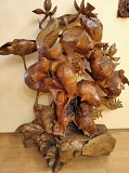 Резная композиция из дерева 9 рыб Алматы