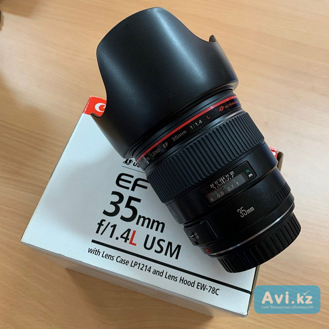 Продам объектив Canon 35 mm, f/1.4l, EF Usm Павлодар - изображение 1