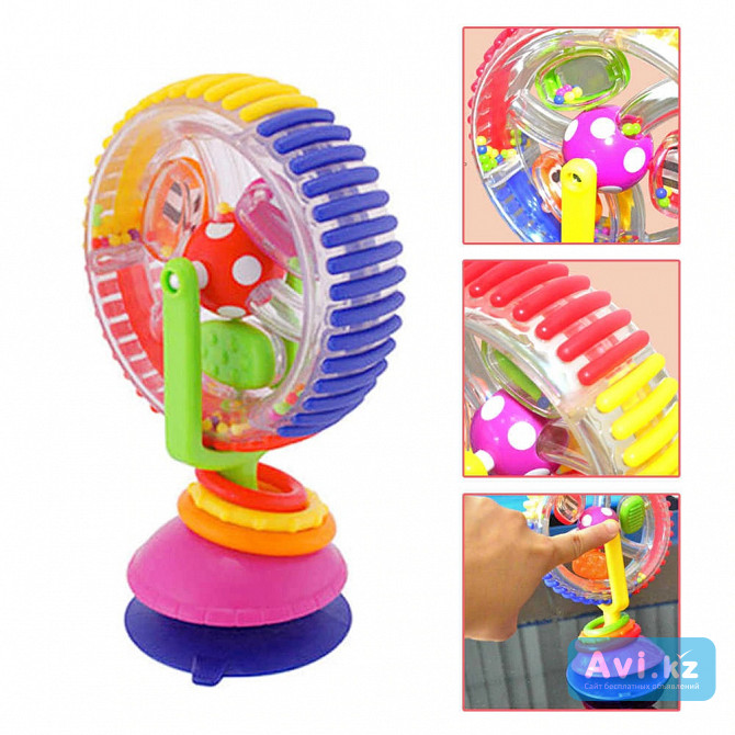 Развивающая игрушка на присоске "волшебное колесо" Sassy Алматы - изображение 1