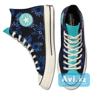 Продам новый Convers Chuck 70 High 'sunny Floral' из Америки размер 10.5usa-44, 5рус Шымкент - изображение 1